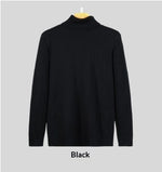 Mens Loose-fitting Warm Turtleneck Knit Sweater