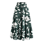 Printed Pocket-Patch Elastic-Waist Drawstring Skirt