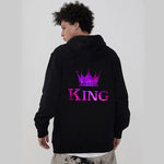 KING QUEEN Series Couple Hooded Pullover Sweatshirts
