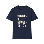 Mens Comfortable Versatile Dalmatian-Print Niche-Style T-Shirt