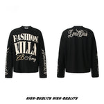 Gothic-style Streetwear Mens Long-sleeve Hooded Sweatshirt