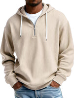 Mens Long-Sleeve Hooded Jacket Loose-Fit Casual Sweatshirt