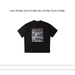 Personalized Nine-Grid Print Short-Sleeve T-Shirt Mens Loose-Fit Casual Crew-Neck Top