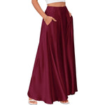 Elegant High-quality Satin A-line Skirt For Women