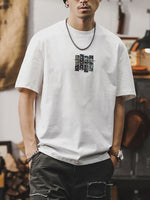 American-style Vintage Mens Short-sleeve T-shirt