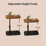 Adjustable C-Shaped Sofa Side End Table Coffee Laptop Table Living Room Bedroom