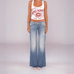 Women's Low-rise Straight-leg Denim Jeans