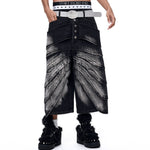 Mens Five-button Cropped Denim Jeans