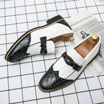 Mens Casual Leather Shoes With A Pattern