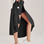 Fashionable Irregular-Slit Solid-Color Skirt For Women