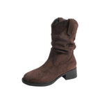 AutumnWinter New Arrival Square Toe Slimming Chunky Heeled Fashion Booties