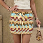 Womens Fashionable Slim-Fit Knitted Bodycon Skirt