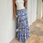 All-over Print Casual Loose-fitting Low-rise Skirt