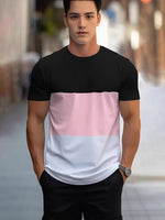 Mens Round-neck Loose-fitting Breathable Top For Sports And Fitness