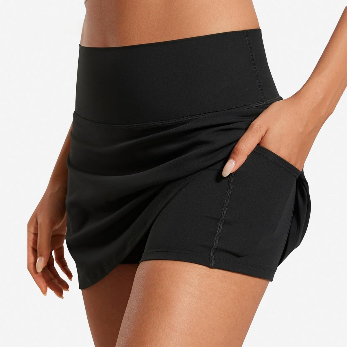 Casual Comfortable Breathable Quick-drying Modest Two-piece Tennis Skirt