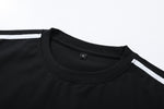 Summer Black And White Contrast Loose Round-neck Short-sleeve T-shirt For Men, Trendy Minimalist Versatile Casual Short-sleeve Top