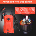 1Pc Electric High Pressure Washer 1740PSI  Powerful Car Washer Pressure Cleaner With Adjustable Spray Nozzle Soap Dispenser IPX5 Waterproof For Patio Garden Driveway