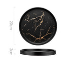 Nordic Style Marble Plate Household Ceramic Dish
