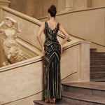 Lack & Gold Sequin Mermaid Evening Gown