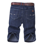 Mens Casual Loose-Fit Stretch Denim Shorts