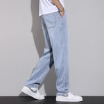 Tencel Lyocell Slim-fit Straight-leg Relaxed-fit Jeans