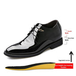 Men's Business Dress Leather Shoes With Hidden Heel