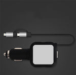 2 in 1 Dual USB  Retractable Car Charger