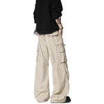 Retro High-Street Apricot Workwear Denim Jeans