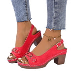 Fish-mouth Metal Chain High-heeled Sandals For Women
