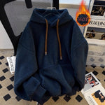 Womens Fleece-lined Thickened Hooded Sweatshirt