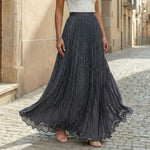 Retro Polka-dot Swing Dress Casual Holiday Long Skirt