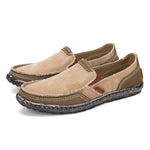 Mens Casual Canvas Loafer Shoes Fashionable Washed Denim