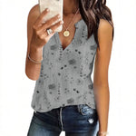 Summer Casual Floral Sleeveless Tank Printed Womens Top