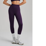 High-Elastic Seamless Knit Yoga Pants For Women, Peach Hip Lifting Workout Leggings For Training, Fitness & Running, Summer Style