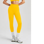 High-Elastic Seamless Knit Yoga Pants For Women, Peach Hip Lifting Workout Leggings For Training, Fitness & Running, Summer Style