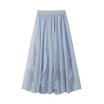 Womens French-style Irregular Ruffle Hem Designer Skirt