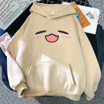 Womens Solid-color Long-sleeve Hooded Sweatshirt