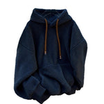 Womens Fleece-lined Thickened Hooded Sweatshirt