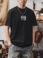American-style Vintage Mens Short-sleeve T-shirt