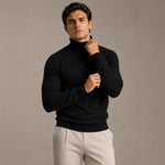 Mens New High-neck Long-sleeve Sweater