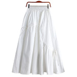 Irregularly Tied Mid-length Flared A-line Skirt