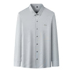 Long-sleeved Striped Mens Shirt