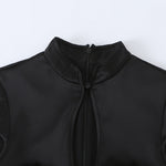 Summer New Silk-satin-feel Slit Mini Dress