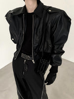 Thickened Short Design Leather Jacket