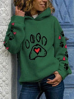 Ink-splatter Floral-print Hooded Sweatshirt Womens New Autumn Casual Cartoon Skull Hoodie