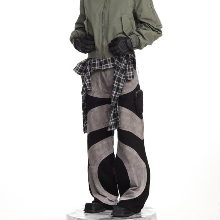 Multi-layer Patchwork Jeans For Men