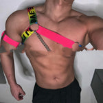Nightclub Bar Men's Sexy Iron Chain Fluorescent Elastic Strap