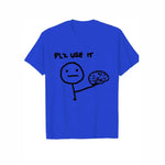 Brain-themed Funny Graphic Loose-fit Crewneck T-shirt