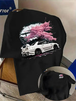 Mens Racing-Print T-Shirt Lightweight And Breathable