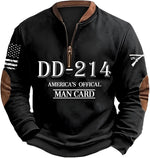 Digital-Print Christmas Cartoon Mens Crew-Neck Zip-Up FallWinter Sweatshirt